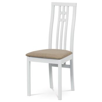 Jedálenská stolička z masívneho dreva BC-2482 WT,biela