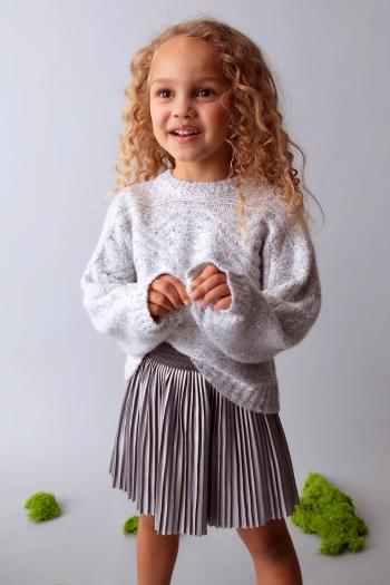 Dievčenská sukňa Mayoral šedá farba, mini, áčkový strih, 4903