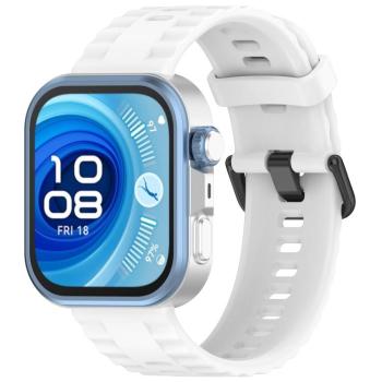 RIBBED Silikónový remienok pre Huawei Watch Fit 4 / Fit 4 Pro biely
