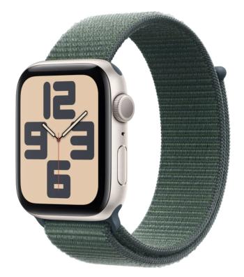APPLE Watch SE (2024) 40mm Hviezdne biely hliník s jazerne zeleným prevliekacím remienkom