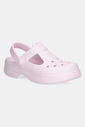Sandále Crocs CLASSIC MARY JANE CLOG KIDS ružová farba, 210615