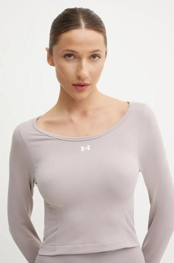 Tréningové tričko s dlhým rukávom Under Armour Train Seamless fialová farba, 1379150