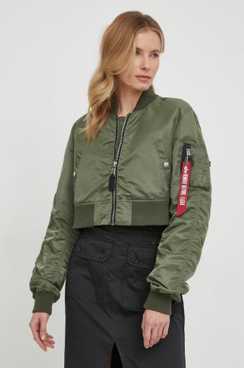 Bunda Alpha Industries MA-1 BOXY WMN dámska, zelená farba, prechodná