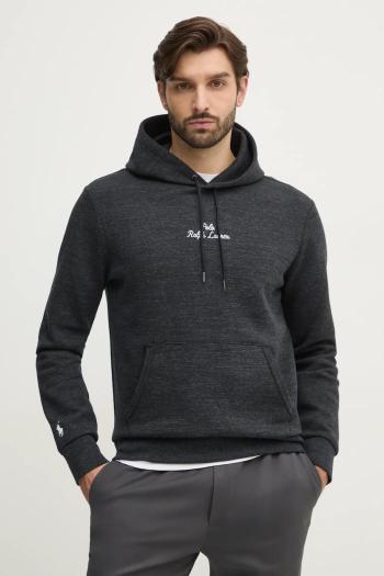 Mikina Polo Ralph Lauren pánska, čierna farba, s kapucňou, s nášivkou, 710936586