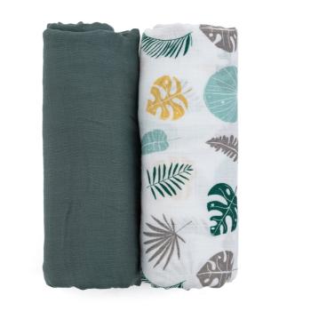 Petite&Mars Misty scutece textile Misty Green 120 x 120 cm 2 buc