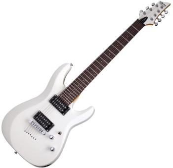 Schecter C-7 Deluxe Satin White Elektrická gitara