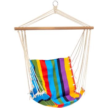 NABBI FHMK závesné hojdacie kreslo 100x58 cm farebné pásy