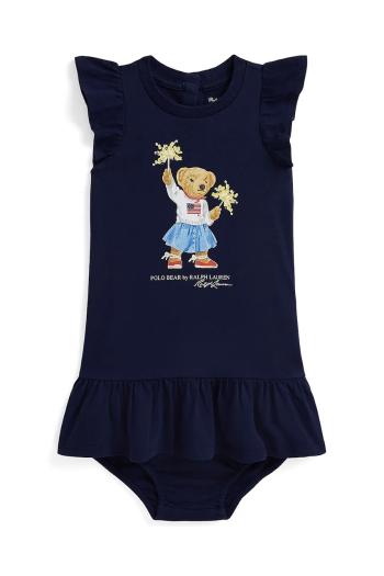 Šaty Polo Ralph Lauren tmavomodrá farba, mini, áčkový strih, 310971136001