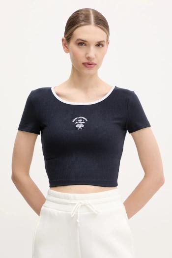 Tričko Guess MARIGOLD dámske, tmavomodrá farba, V5GP03 KCRN2