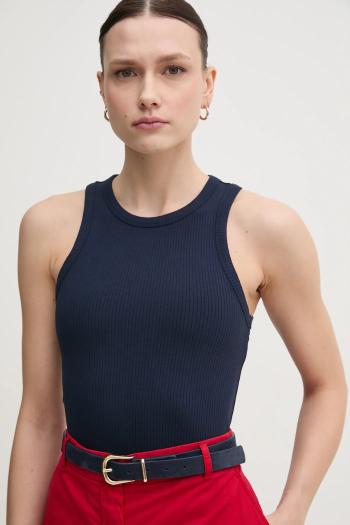 Top Tommy Hilfiger dámsky, tmavomodrá farba, WW0WW38635