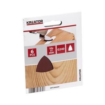 KRT280009 – Brúsny papier 50 mm prstového tvaru G240 6 ks