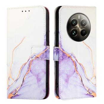 ART MARBLE Peňaženkový kryt pre Realme 12 Pro 5G / 12 Pro+ 5G PURPLE