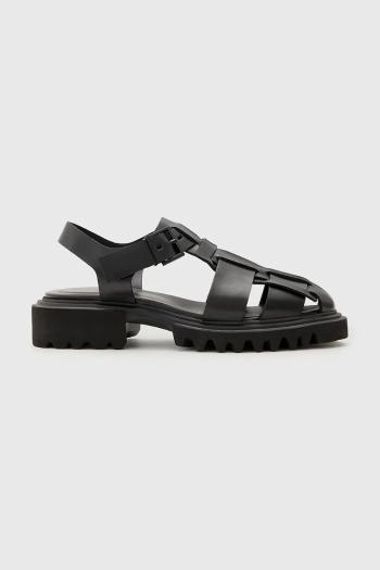 Kožené sandále AllSaints Tess Sandal dámske, čierna farba, W041FC