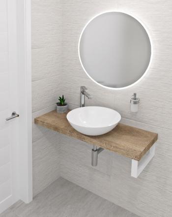 SAPHO - AVICE doska pod umývadlo 130x36cm, hrúbka 5cm, dub Rover AV1364