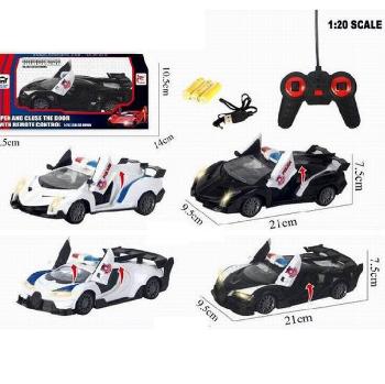 Policejní auto na dálkové ovládání 21 cm - bílá