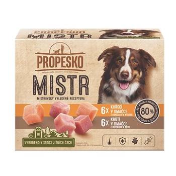 Propesko Mistr filetky s kuracím a morčacím v omáčke 12 × 85 g (8595606407763)