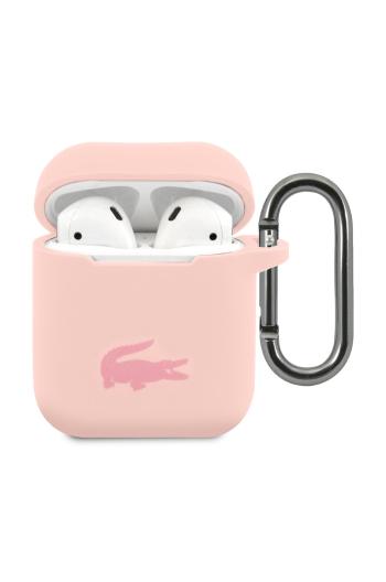 Puzdro na airpod Lacoste Airpods Cover ružová farba