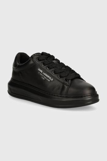 Kožené tenisky Karl Lagerfeld KAPRI MENS čierna farba, KL52584
