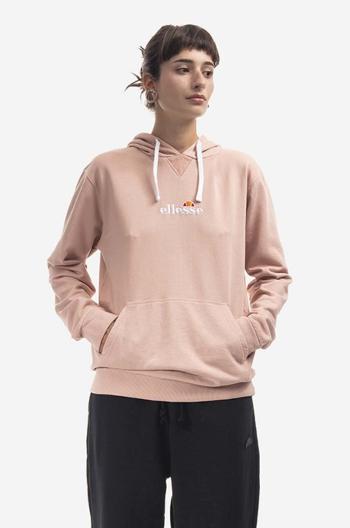 Bavlnená mikina Ellesse Daphni Oh Hoody SGM14014-PINK, dámska, ružová farba, s kapucňou, s nášivkou