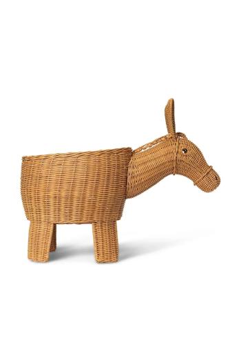 Úložný kôš ferm LIVING Donkey béžová farba