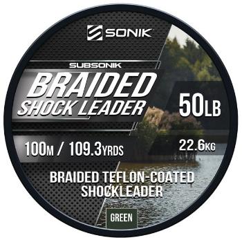 Sonik šnúra braided shock leader green 50 m 50 lb 22,6 kg