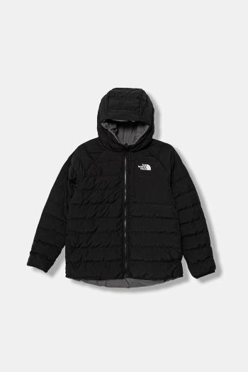Detská obojstranná bunda The North Face G REVERSIBLE PERRITO HOODED JACKET čierna farba, NF0A88UEWOO1