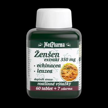 MEDPHARMA Ženšen 350 mg + Echinacea + Leuzea 67 tabliet