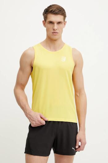 Bežecké tričko Compressport Singlet žltá farba, ATSM743