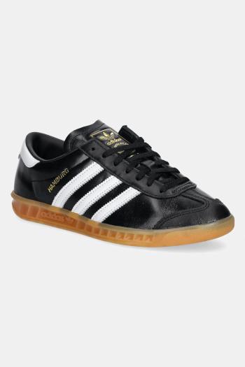 Kožené tenisky adidas Originals Hamburg W čierna farba, JI2626