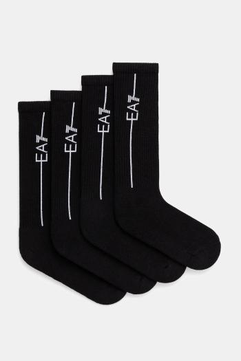 Ponožky EA7 Emporio Armani 2-pak čierna farba, CC999.246002