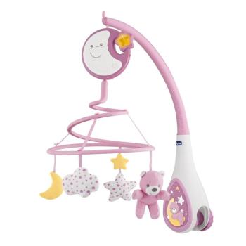 Chicco Kolotoč Next 2 Dreams růžová,CHICCO Kolotoč nad postieľku a závesná hračka 3v1 Next2Dreams ružová 0m+