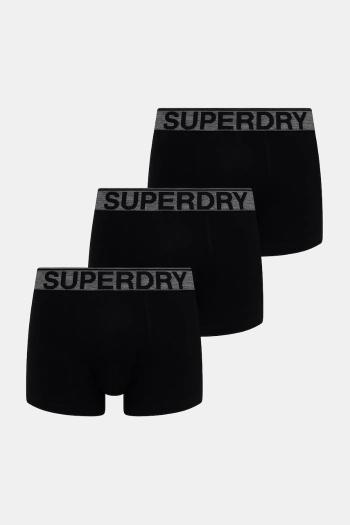 Boxerky Superdry 3-pak pánske, čierna farba, M3110450B-C4Y