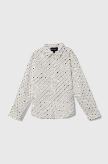 Detská košeľa Emporio Armani biela farba