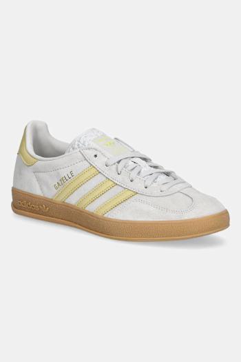 Semišové tenisky adidas Originals Gazelle Indoor dámske, šedá farba, JS4145