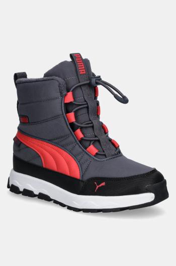 Detské snehule Puma Evolve Boot šedá farba, 392647