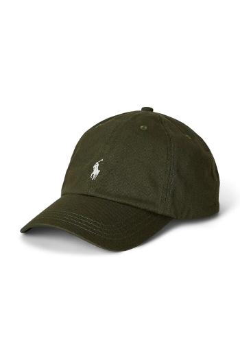 Detská bavlnená šiltovka Polo Ralph Lauren zelená farba, jednofarebná, 323785653063