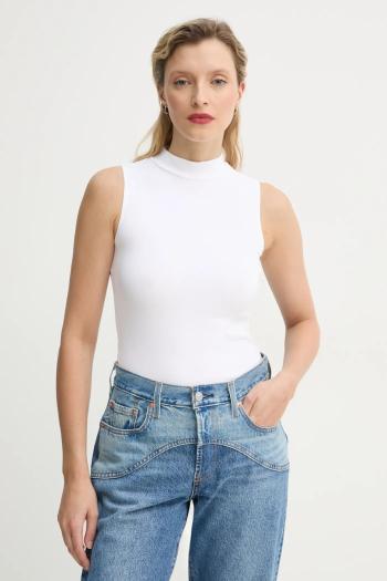 Top Levi's EFFORTLESS TANK biela farba, s polorolákom, 001J9