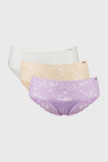 3 PACK Klasické nohavičky  Lana Floral čipkované