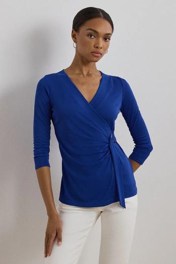 Blúzka Lauren Ralph Lauren dámska, oranžová farba, jednofarebná, 200889081
