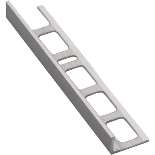 Lišta ukončovací "L" Havos chróm, hliník elox, dĺžka 250 cm, výška hrany 10 mm, ALE10250