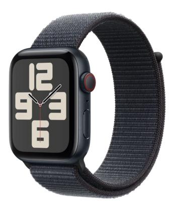 APPLE Watch SE (2024) Cellular 44mm Temne atramentový hliník s atramentovo prevliekacím remienkom