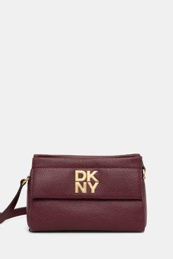 Kožená kabelka Dkny bordová farba, R44EAI71