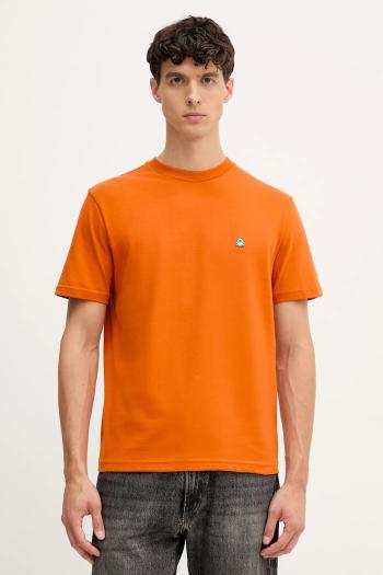 Bavlnené tričko United Colors of Benetton pánske, zelená farba, jednofarebné, 3MI5J1AF7