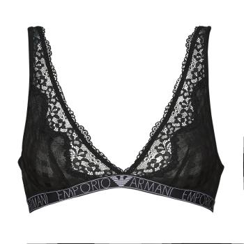 Emporio Armani  VICHY MESH   LACE  Trojuholníkové podprsenky Čierna