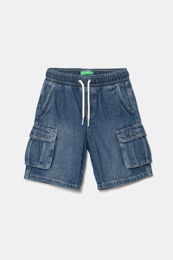 Detské rifľové krátke nohavice United Colors of Benetton nastaviteľný pás 4KEHG902Q
