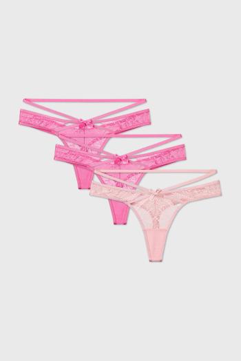 3PACK Tangá Pheobe čipkované