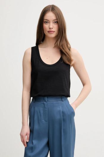 Bavlnený top United Colors of Benetton čierna farba, 3BVXDH00Z