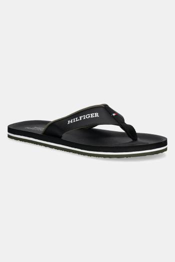 Šľapky Tommy Hilfiger PADDED COMFORT HILFIGER B SANDAL pánske, čierna farba, FM0FM05440