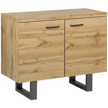 Dvojdverová komoda svetlé drevo TIMBER, 181595 (beliani_181595)