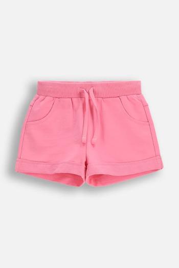 Šortky Coccodrillo ružová farba, jednofarebné, nastaviteľný pás EVERYDAY GIRL